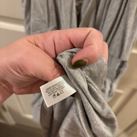 Boston Proper Women's Gray Tiered Dress with Embellished Neckline ~ Medium - Picture 4 of 5